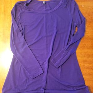 Purple long sleeve dress.